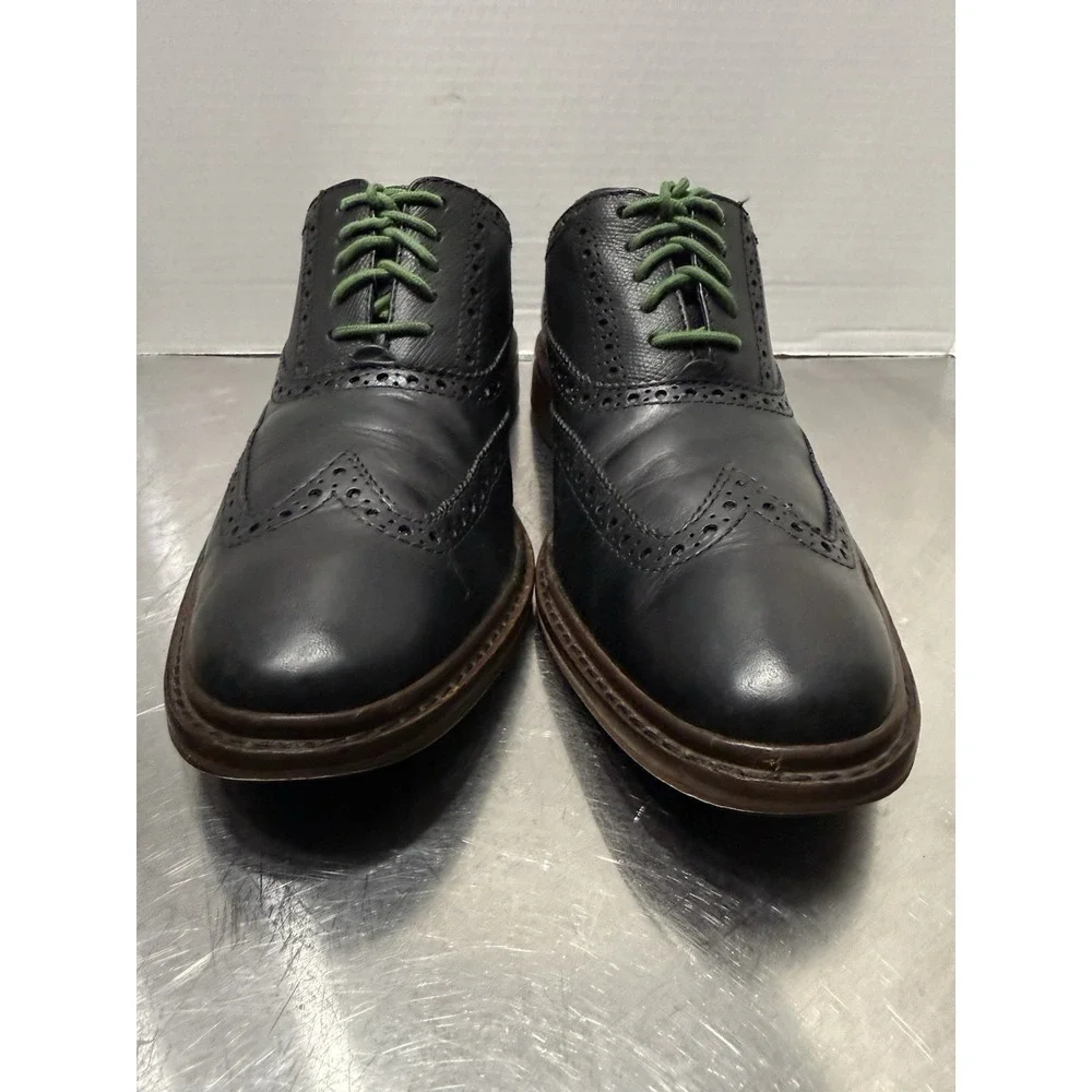 Cole Haan Colton Wingtip Oxford Dress Shoes Black Leather Men's US 9M EU 42